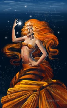  witch oil painting - the sea witch